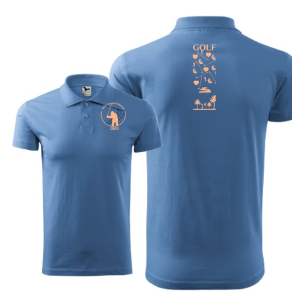 Pánská golfová polokošile "Golf Championship 1860" Modrá