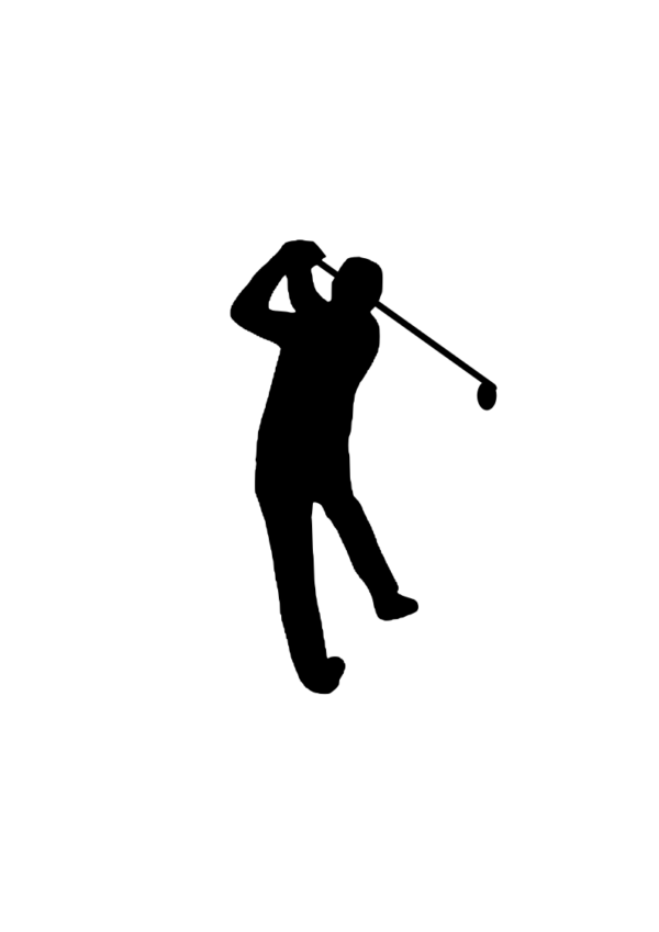 Samolepka silueta golfista