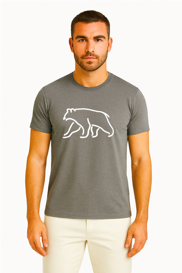 Golfové tričko pánské šedé -  Bear